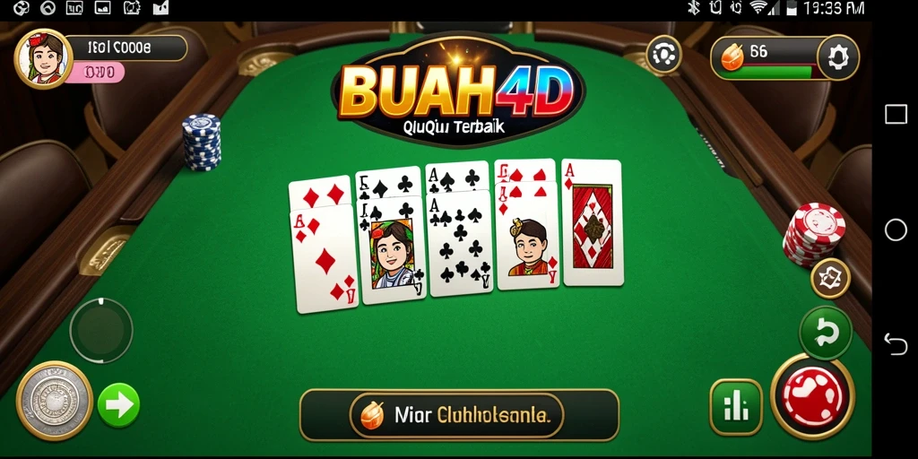 Gameplay QiuQiu yang seru dan mendebarkan dalam BUAH4D.
