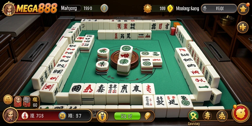 Screenshot MEGA888 menampilkan antarmuka Mahjong yang dinamis.