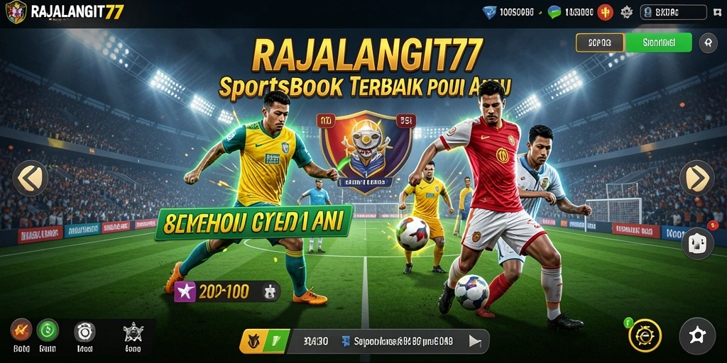 Tampilan layar utama RAJALANGIT77 dengan berbagai pilihan taruhan olahraga.